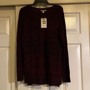 NWT Dana Buchman Burgundy Sweater
